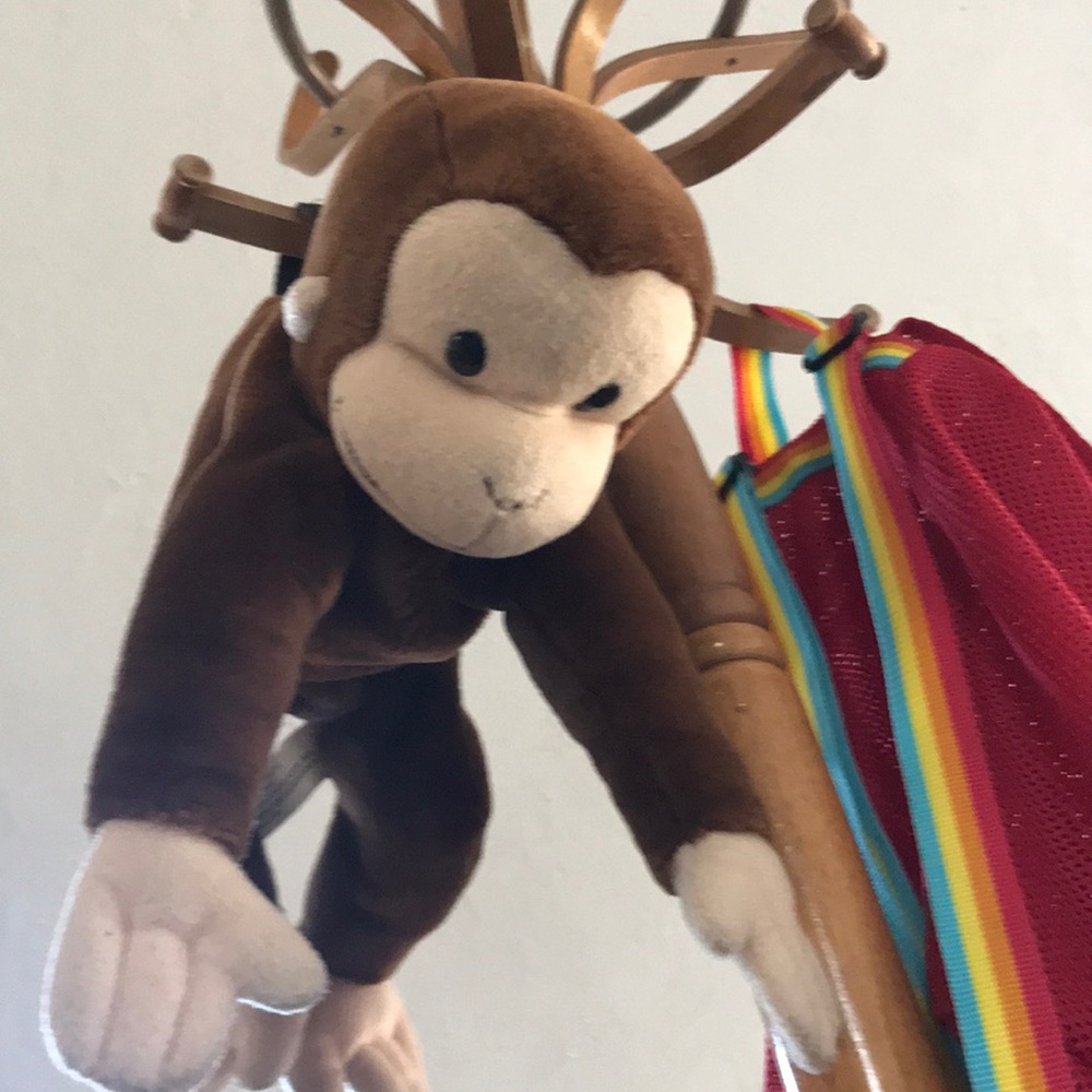 18” Curious George stash plushie purse
